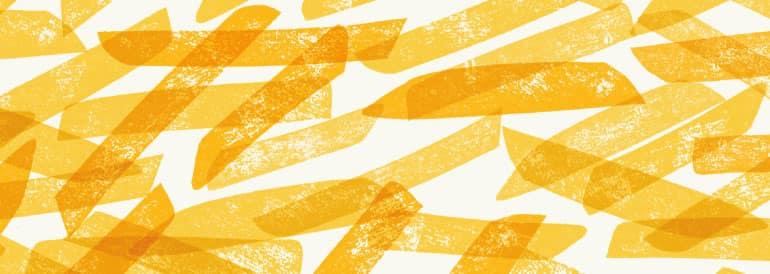 Yellow stamped pattern of Straight Cut French Fries