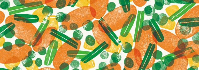 Multi-colored pattern image for Cascadian Farm Organic Frozen Gardener's Blend Vegetables