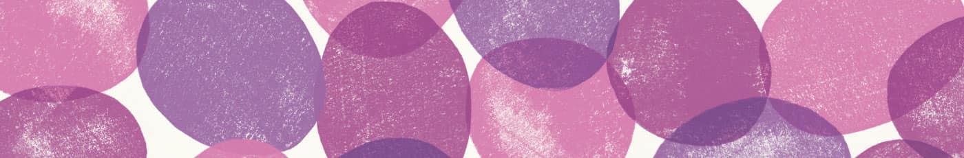 Purple stamped pattern of Raisin Bran Cereal