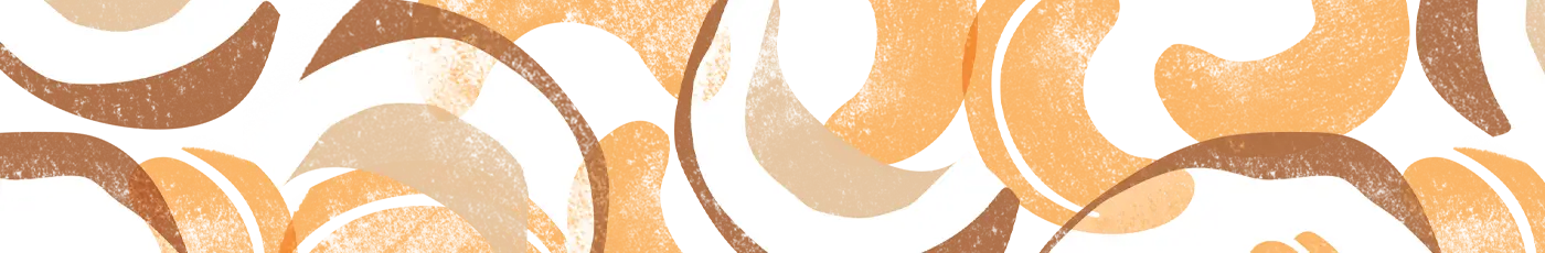 Creamish Brown Stamp Pattern of Coconut Cashew Granola