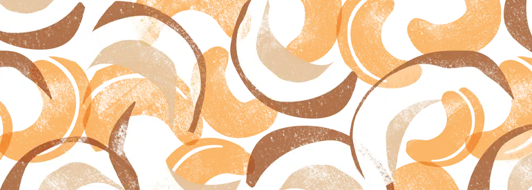 Creamish Brown Stamp Pattern of Coconut Cashew Granola