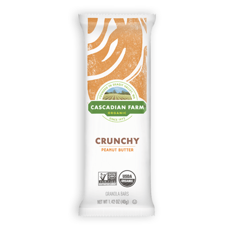 A single Cascadian Farm Organic Peanut Butter Crunchy Granola Bar