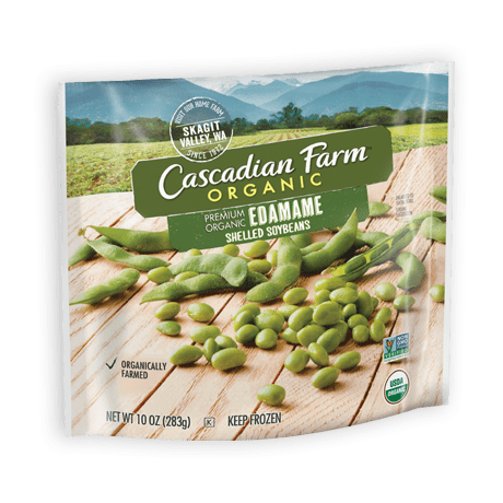 Cascadian Farm Organic Frozen Edamame, front of package