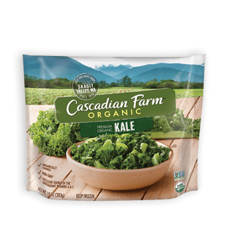 Cascadian Farm Organic Frozen Kale, front of package