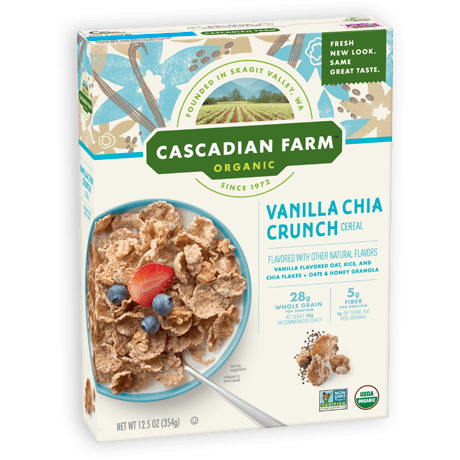 Cascadian Farm Vanilla Chia Crunch Cereal package image
