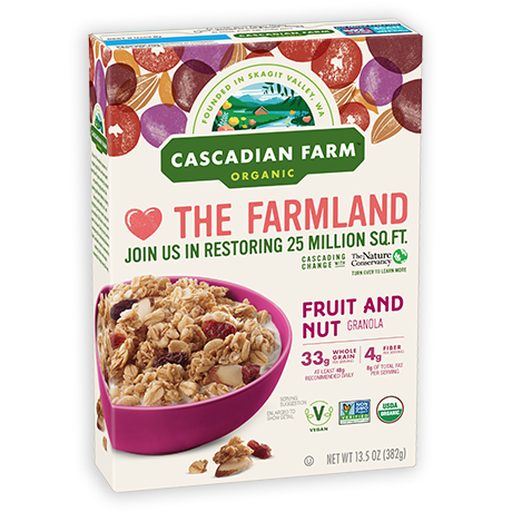Cascadian Farms Organic Fruit and Nut, front of package