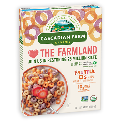 Cascadian Farms Organic Fruitful O's, front of package
