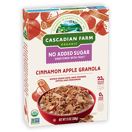 Cascadian Farms Organic Cinnamon Apple Granola, front of package