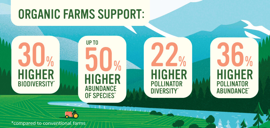 Organic Farms Support infographic statistics