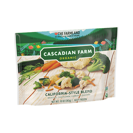 Cascadian Farm Organic California-style blend, front of package