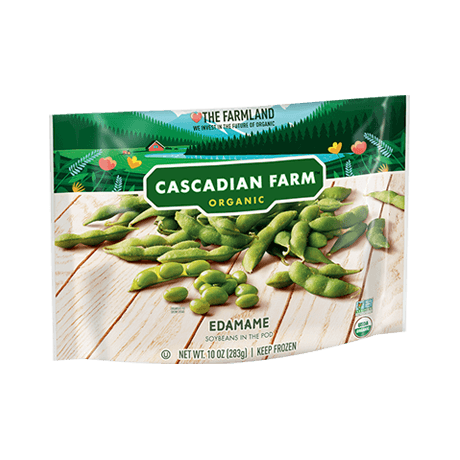 Cascadian Farm Organic Edamame, front of package