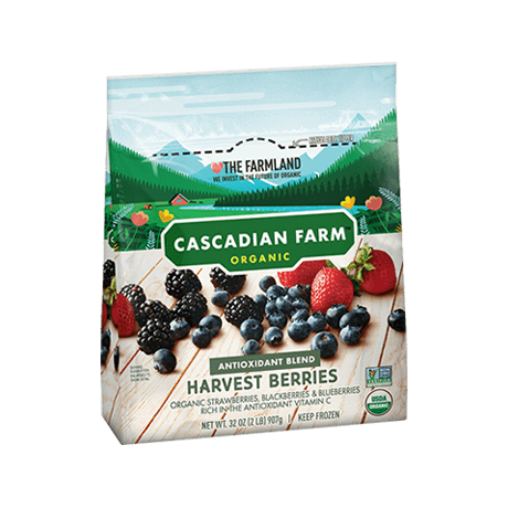 Cascadian Farm Organic harvest berries, front of package
