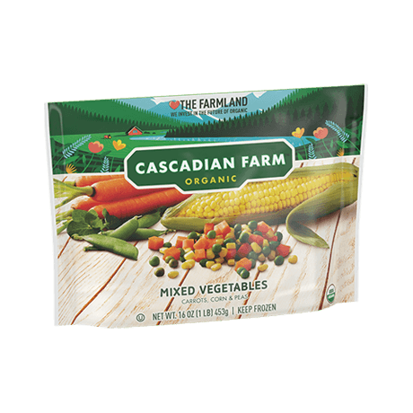 Cascadian Farm Organic Mixed vegetable, front of package