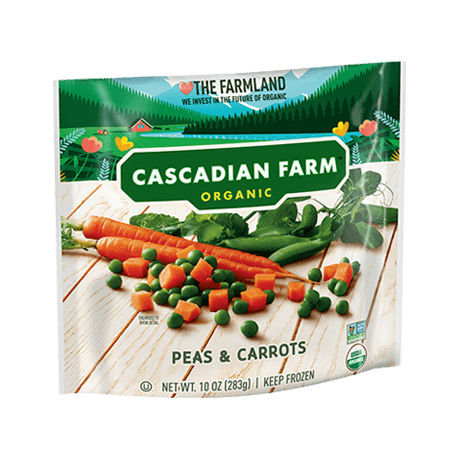 Cascadian Farm Organic Frozen Peas & Carrots, front of package