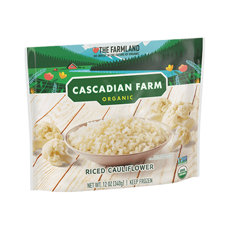 Cascadian Farm Organic Frozen Riced Cauliflower, front of package